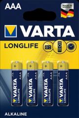 Varta Longlife AAA LR03 1,5 V nagy teljesítményű alkáli elem 4 db
