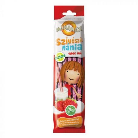 Minimax mánia eper szívószál Minimax mánia eper szívószál